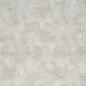Homeroots 5' X 7' Gray And Ivory Geometric Power Loom Area Rug  Polypropylene 545380