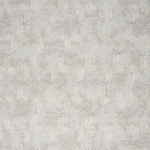 Homeroots 5' X 7' Gray And Ivory Geometric Power Loom Area Rug  Polypropylene 545380