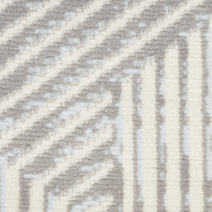 HomeRoots 8' Gray and Ivory Geometric Power Loom Area Rug - Durable Modern Design for Stylish Living Spaces 8' X 10' 545381