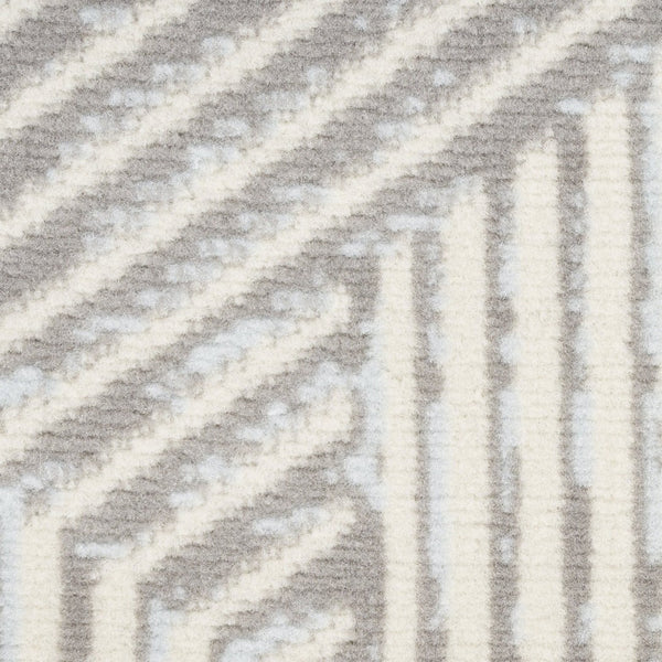 HomeRoots 8' Gray and Ivory Geometric Power Loom Area Rug - Durable Modern Design for Stylish Living Spaces 8' X 10' 545381