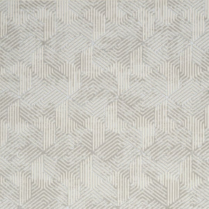 HomeRoots 8' Gray and Ivory Geometric Power Loom Area Rug - Durable Modern Design for Stylish Living Spaces 8' X 10' 545381