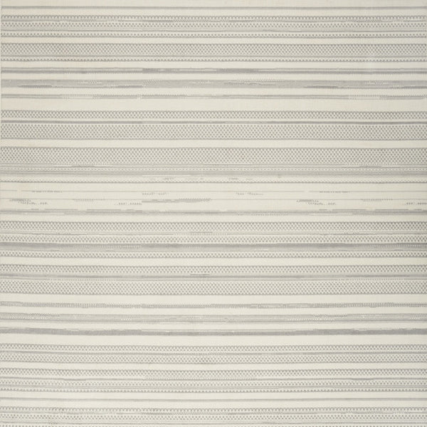Homeroots 5' X 7' Gray And Ivory Striped Power Loom Distressed Area Rug  Polypropylene 545382