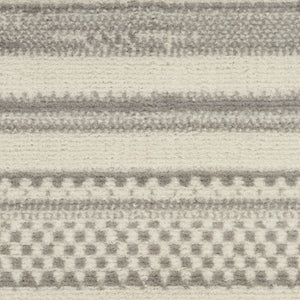 HomeRoots 8' Gray and Ivory Striped Area Rug – Elegant Power Loom Design for Timeless Style and Durability 8' X 10' 545383