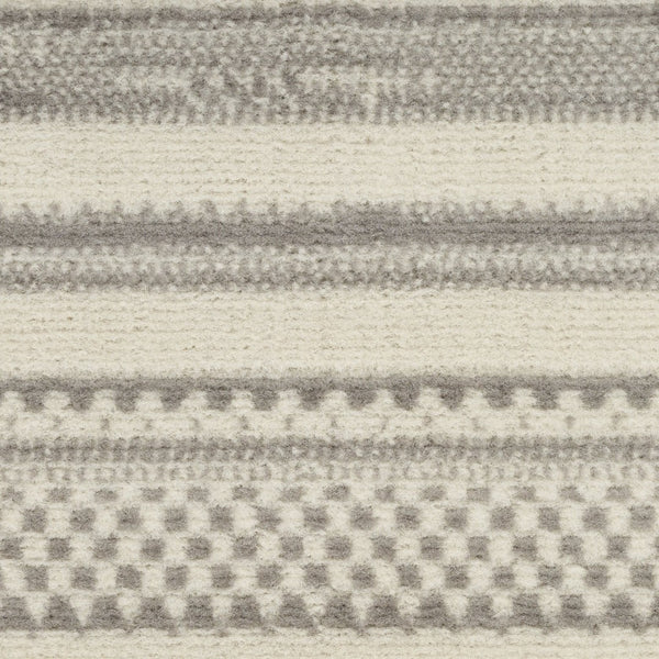 HomeRoots 8' Gray and Ivory Striped Area Rug – Elegant Power Loom Design for Timeless Style and Durability 8' X 10' 545383