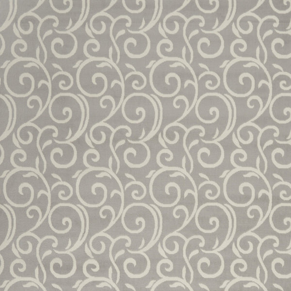 Homeroots 8' X 10' Gray And Ivory Floral Vines Power Loom Area Rug  Polypropylene 545384