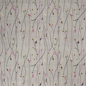 Homeroots 8' X 10' Gray And Pink Floral Power Loom Area Rug  Polypropylene 545385