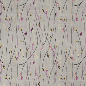 Homeroots 8' X 10' Gray And Pink Floral Power Loom Area Rug  Polypropylene 545385