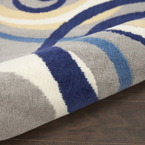 HomeRoots 8' Gray and Ivory Geometric Area Rug - Modern Power Loom Design for Stylish Living Spaces and Comfort 8' X 10' 545386