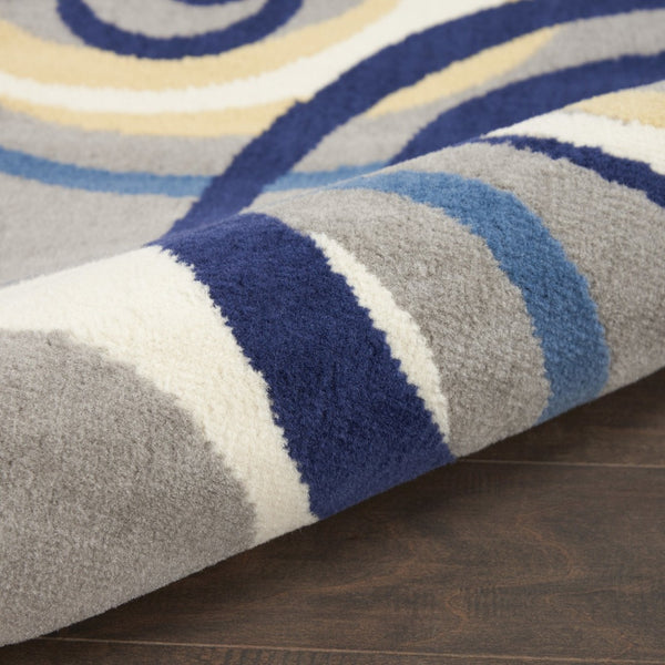 HomeRoots 8' Gray and Ivory Geometric Area Rug - Modern Power Loom Design for Stylish Living Spaces and Comfort 8' X 10' 545386