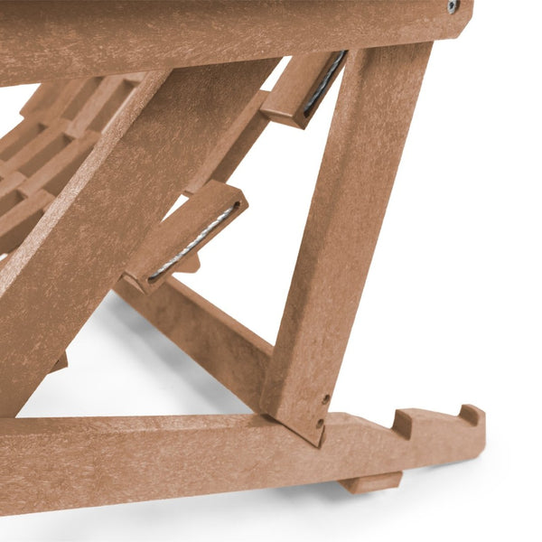 English Elm Pinecrest Outdoor Folding Lounge Chair Recycled Hdpe Reclining Patio Seat with Cushion Teak B2745P409694