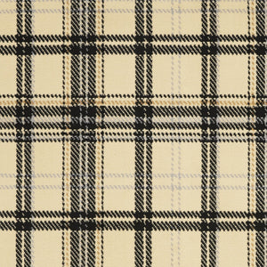 Homeroots 5' X 7' Beige And Black Plaid Power Loom Area Rug  Polypropylene 545399