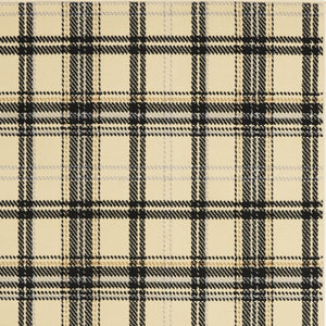 Homeroots 5' X 7' Beige And Black Plaid Power Loom Area Rug  Polypropylene 545399