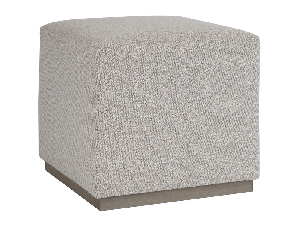 Lexington Colby Upholstered Ottoman Handcrafted Coastal Accent with Driftwood Finish for Living Rooms 5454-45-46
