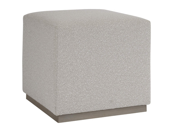 Lexington Colby Upholstered Ottoman Handcrafted Coastal Accent with Driftwood Finish for Living Rooms 5454-45-46