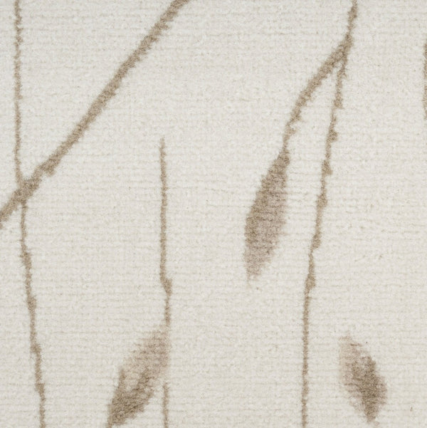 HomeRoots 8' Timeless Beige and Ivory Floral Power Loom Area Rug for Elegant Living Spaces and Easy Care 8' X 10' 545405