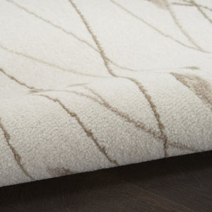 HomeRoots 8' Timeless Beige and Ivory Floral Power Loom Area Rug for Elegant Living Spaces and Easy Care 8' X 10' 545405