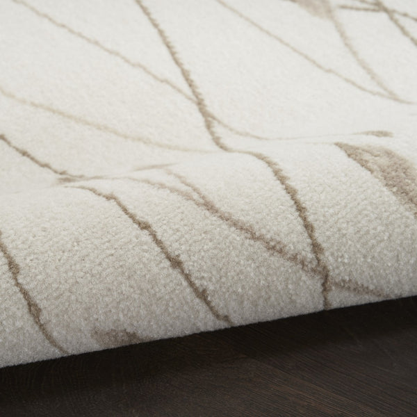 HomeRoots 8' Timeless Beige and Ivory Floral Power Loom Area Rug for Elegant Living Spaces and Easy Care 8' X 10' 545405