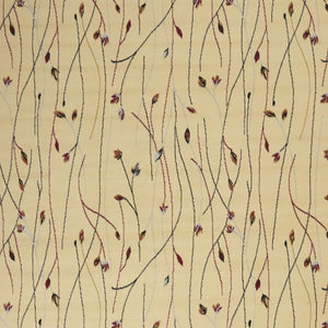 Homeroots 8' X 10' Beige And Black Floral Power Loom Area Rug  Polypropylene 545408