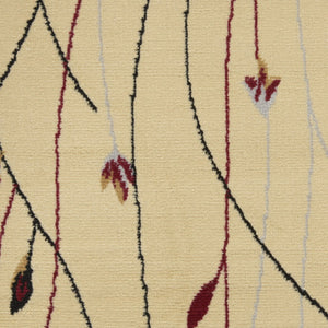 HomeRoots 8' Elegant Beige and Black Floral Power Loom Area Rug – Timeless Design for Any Living Space 8' X 10' 545408
