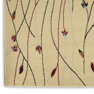 HomeRoots 8' Elegant Beige and Black Floral Power Loom Area Rug – Timeless Design for Any Living Space 8' X 10' 545408