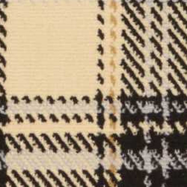 Homeroots 8' X 10' Beige And Black Plaid Power Loom Area Rug  Polypropylene 545409