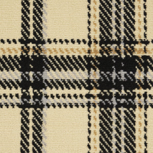 Homeroots 8' X 10' Beige And Black Plaid Power Loom Area Rug  Polypropylene 545409
