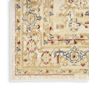 HomeRoots 8' Beige and Ivory Medallion Area Rug - Timeless Distressed Design for Elegant Home Interiors 8' X 10' 545412