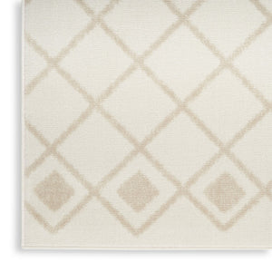 HomeRoots 8' Elegant Beige and Ivory Moroccan Area Rug - Timeless Geometric Design for Any Home Décor 8' X 10' 545418