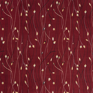 Homeroots 7' X 10' Red Black And Ivory Floral Vines Power Loom Area Rug  Polypropylene 545426