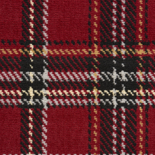 Homeroots 5' X 7' Red And Black Plaid Power Loom Area Rug  Polypropylene 545428