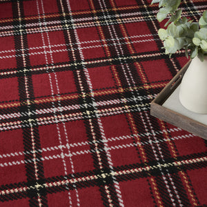 Homeroots 5' X 7' Red And Black Plaid Power Loom Area Rug  Polypropylene 545428