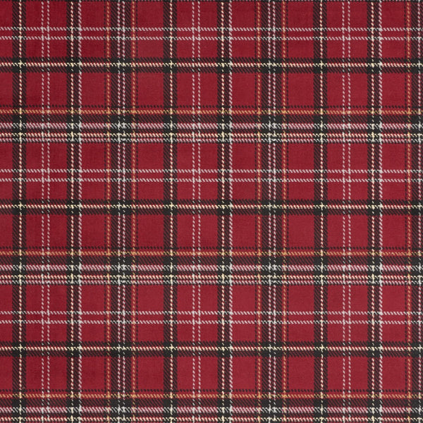 Homeroots 6' X 9' Red And Black Plaid Power Loom Area Rug  Polypropylene 545429