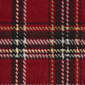 HomeRoots 7' Red and Black Plaid Power Loom Area Rug - Durable, Stylish, and Perfect for High-Traffic Spaces 7' X 10' 545430
