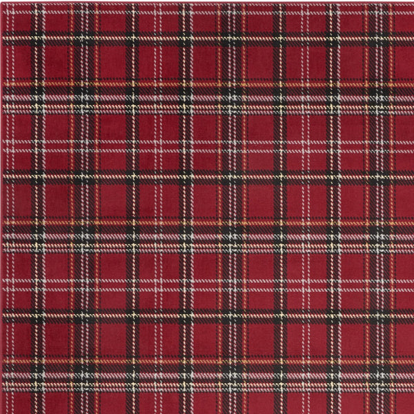 Homeroots 7' X 10' Red And Black Plaid Power Loom Area Rug  Polypropylene 545430
