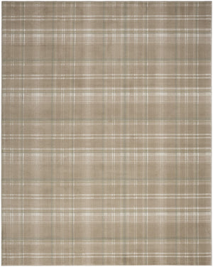Homeroots 5' X 7' Brown And Ivory Plaid Non Skid Area Rug  Polypropylene 545438