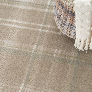 Homeroots 5' X 7' Brown And Ivory Plaid Non Skid Area Rug  Polypropylene 545438