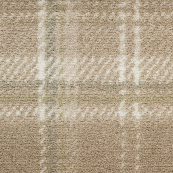 HomeRoots 8' Brown and Ivory Plaid Non-Skid Area Rug – Cozy Cottage Charm for High-Traffic Spaces and Safety 8' X 10' 545439