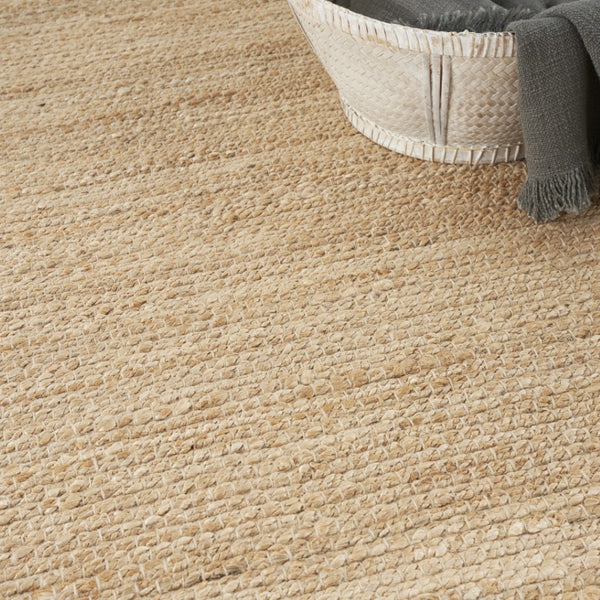 HomeRoots 4' Natural Jute Handmade Flatweave Area Rug - Soft, Durable, and Versatile for Every Room Decor 6' X 9' 545445