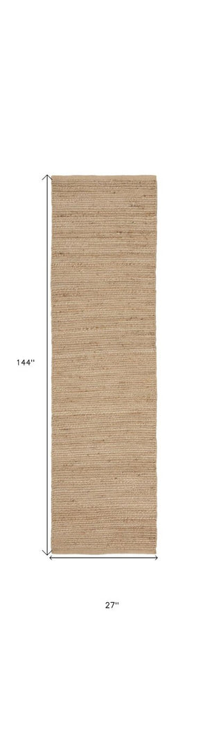 Handwoven Jute Flatweave Runner Rug Natural Fiber Artisan Accent for Hallways and Entryways