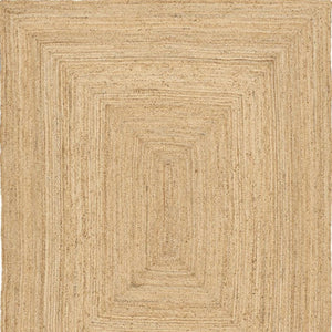 6x9 Handwoven Natural Jute Flatweave Area Rug Reversible Cottage Living Room
