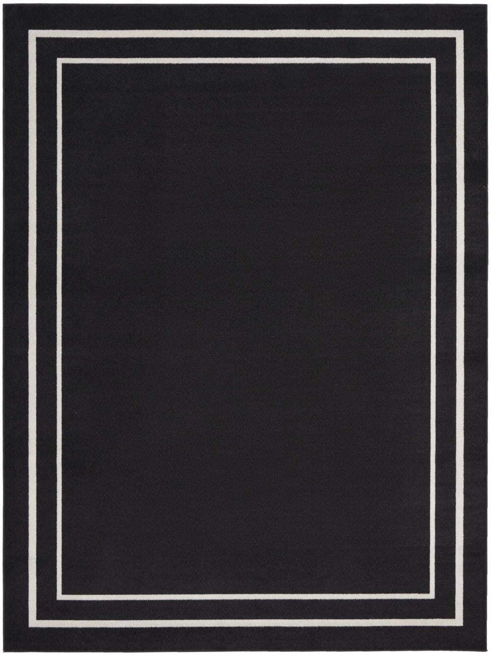 HomeRoots 10' X 14' Black And Ivory Area Rug – Durable Indoor/Outdoor Design for Modern Spaces & Easy Care 545467