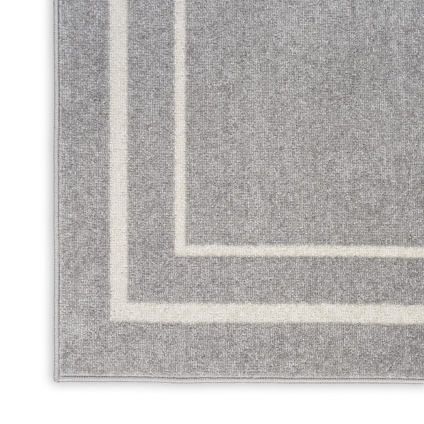 HomeRoots 10' Gray and Ivory Indoor Outdoor Area Rug – Durable, Easy Care, Versatile Design for Any Space 545470