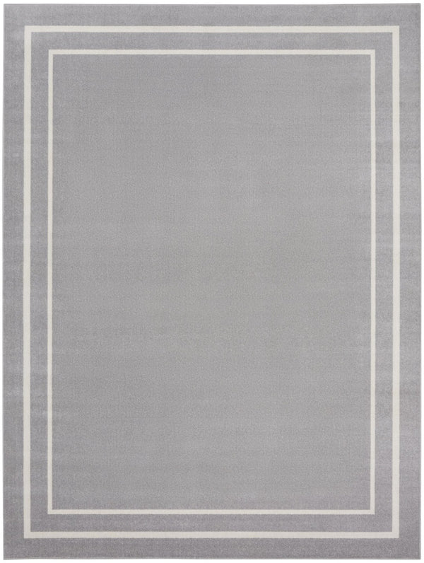 HomeRoots 10' Gray and Ivory Indoor Outdoor Area Rug – Durable, Easy Care, Versatile Design for Any Space 545470