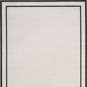 HomeRoots 10' X 14' Ivory and Black Area Rug - Stylish, Durable, and Versatile for Indoor & Outdoor Spaces! 545471
