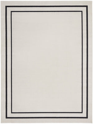 HomeRoots 10' X 14' Ivory and Black Area Rug - Stylish, Durable, and Versatile for Indoor & Outdoor Spaces! 545471