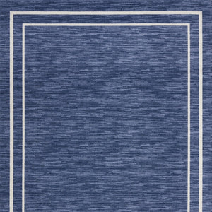 HomeRoots 10' Navy Blue and Ivory Indoor Outdoor Area Rug - Durable, Easy-Care, Stylish for Any Space! 545472