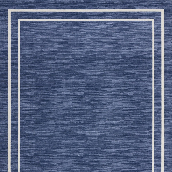 HomeRoots 10' Navy Blue and Ivory Indoor Outdoor Area Rug - Durable, Easy-Care, Stylish for Any Space! 545472