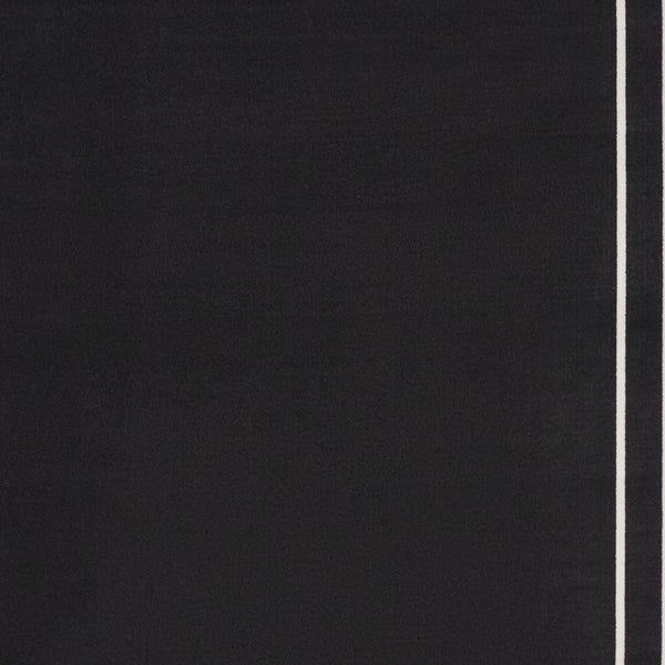 HomeRoots 9' X 12' Black And Ivory Indoor Outdoor Area Rug - Durable, Stylish Design for Any Space, Easy Care! 545473