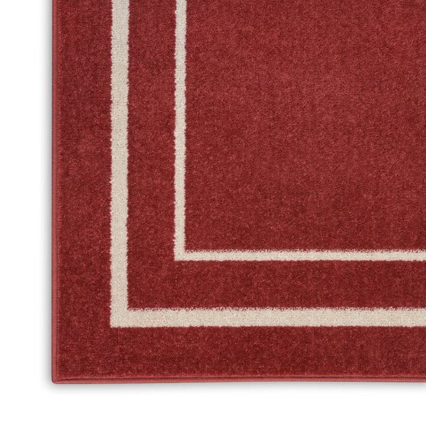 HomeRoots 9' X 12' Stylish Brick Red and Ivory Area Rug – Durable Indoor/Outdoor Design for Versatile Spaces 545474