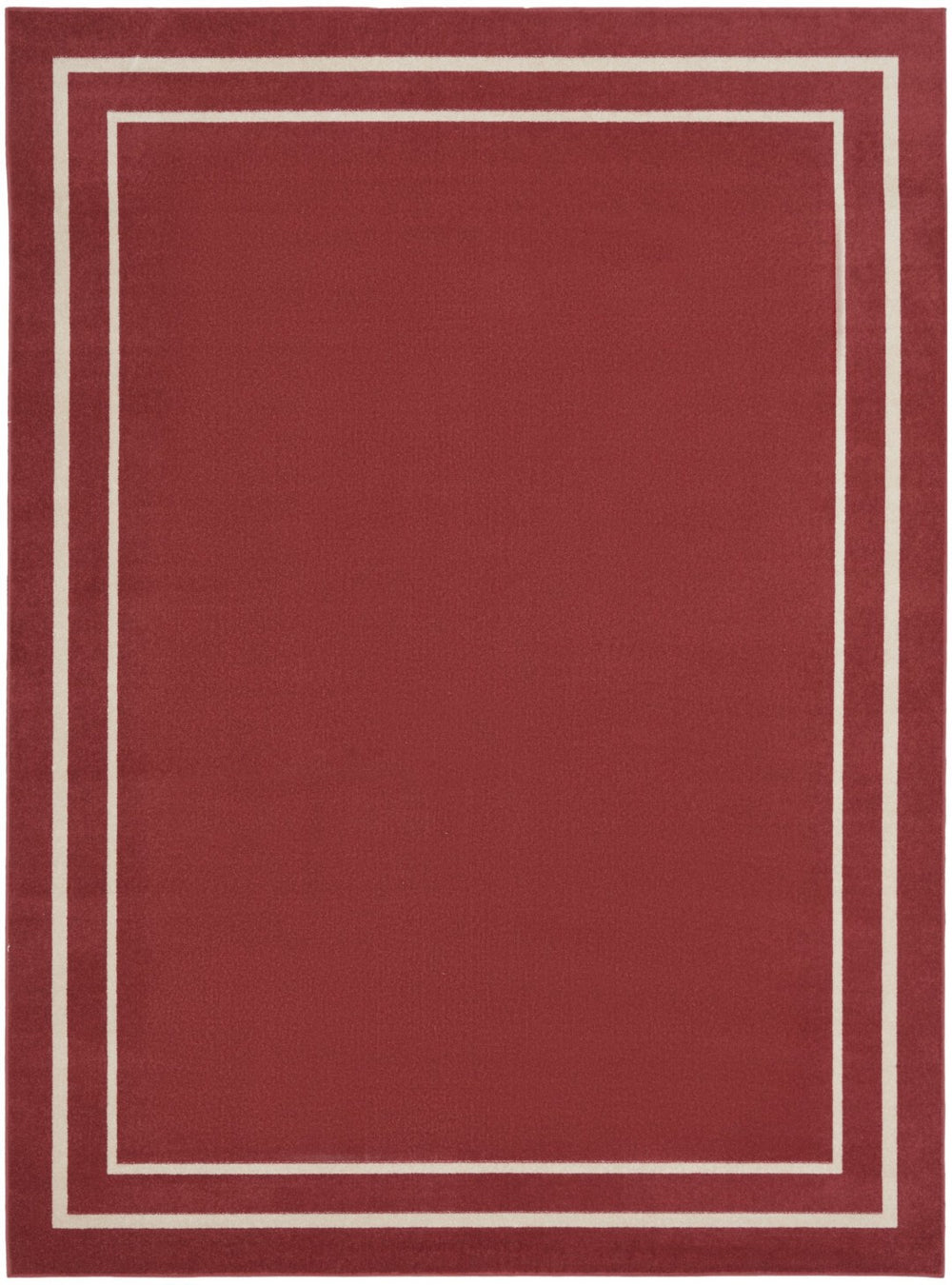 HomeRoots 9' X 12' Stylish Brick Red and Ivory Area Rug – Durable Indoor/Outdoor Design for Versatile Spaces 545474